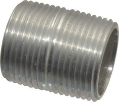 Merit Brass - 1" Pipe, 1-1/2" Long, Aluminum Pipe Nipple - Grade 6061, Threaded - Industrial Tool & Supply