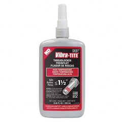 Vibra-Tite - 250 mL Bottle, Red, High Temp/High Strength Threadlocker - Industrial Tool & Supply