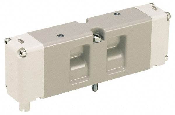 Parker - Double Solenoid, 2 Position, Aluminum Solenoid Valve - Normally Open Through Ports 1 & 2, 145 Max PSI, Buna-N Seal - Industrial Tool & Supply