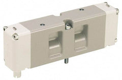 Parker - Double Solenoid, 2 Position, Aluminum Solenoid Valve - Normally Open Through Ports 1 & 2, 145 Max PSI, Buna-N Seal - Industrial Tool & Supply