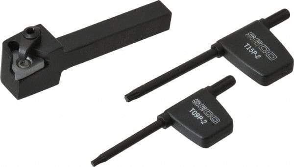 Seco - External Thread, Right Hand Cut, 3/8" Shank Width x 3/8" Shank Height Indexable Threading Toolholder - 3" OAL, 16ER Insert Compatibility, CE Toolholder, Series Snap Tap - Industrial Tool & Supply