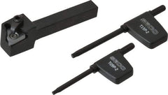 Seco - External Thread, Right Hand Cut, 3/8" Shank Width x 3/8" Shank Height Indexable Threading Toolholder - 3" OAL, 16ER Insert Compatibility, CE Toolholder, Series Snap Tap - Industrial Tool & Supply