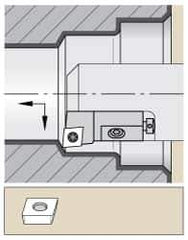 Kennametal - Series Screw-On, Left Hand Cut, 25mm Min Bore Diam, Boring Cartridge - 0.394" Back of Bar to Cutting Edge, CP... Insert, 1.26" OAL, 0° Lead Angle - Industrial Tool & Supply