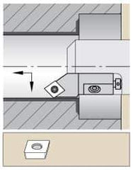 Kennametal - Series Screw-On, Right Hand Cut, 20mm Min Bore Diam, Boring Cartridge - 0.315" Back of Bar to Cutting Edge, CP... Insert, 0.83" OAL, 45° Lead Angle - Industrial Tool & Supply
