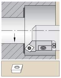 Kennametal - Series Screw-On, Right Hand Cut, 20mm Min Bore Diam, Boring Cartridge - 0.217" Back of Bar to Cutting Edge, CP... Insert, 0.98" OAL, 30° Lead Angle - Industrial Tool & Supply