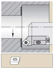 Kennametal - Series Screw-On, Right Hand Cut, 20mm Min Bore Diam, Boring Cartridge - 0.217" Back of Bar to Cutting Edge, CP... Insert, 0.98" OAL, 30° Lead Angle - Industrial Tool & Supply