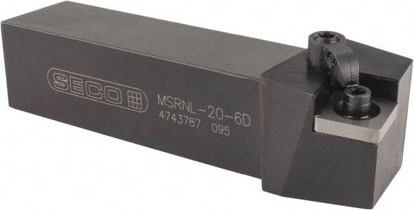 Seco - MSRN, Left Hand Cut, 15° Lead Angle, 1-1/4" Shank Height x 1-1/4" Shank Width, Negative Rake Indexable Turning Toolholder - 6" OAL, SN..64. Insert Compatibility, Series Multiple Lock - Industrial Tool & Supply