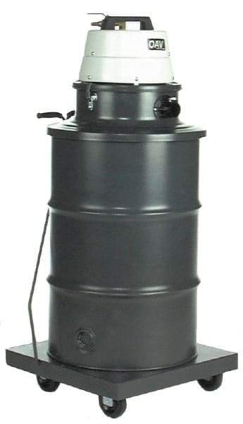 Minuteman - 55 Gal Steel Tank, Air Powered Pneumatic Canister Wet/Dry Vacuum - Accessories Included - Industrial Tool & Supply