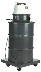 Minuteman - 55 Gal Steel Tank, Air Powered Pneumatic Canister Wet/Dry Vacuum - Accessories Included - Industrial Tool & Supply