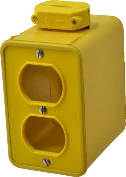 Woodhead Electrical - 1 Gang, Rubber Rectangle Portable Outlet Box - Industrial Tool & Supply