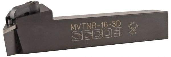 Seco - MVTN, Right Hand Cut, 27.5° Lead Angle, 1" Shank Height x 1" Shank Width, Negative Rake Indexable Turning Toolholder - 6" OAL, VN..33. Insert Compatibility, Series Multiple Lock - Industrial Tool & Supply