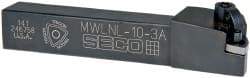 Seco - MWLN, Left Hand Cut, -5° Lead Angle, 5/8" Shank Height x 5/8" Shank Width, Negative Rake Indexable Turning Toolholder - 4" OAL, WN..33. Insert Compatibility, Series Multiple Lock - Industrial Tool & Supply