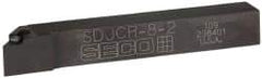 Seco - SDJC, Right Hand Cut, -3° Lead Angle, 1/2" Shank Height x 1/2" Shank Width, Neutral Rake Indexable Turning Toolholder - 3-1/2" OAL, DC..21.5. Insert Compatibility, Series Screw Lock - Industrial Tool & Supply