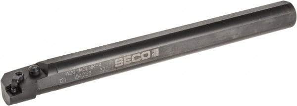 Seco - 1.53" Min Bore Diam, 14" OAL, 1-1/4" Shank Diam, MCLN Indexable Boring Bar - CNMG 432 Insert, Pin & Clamp Holding Method - Industrial Tool & Supply
