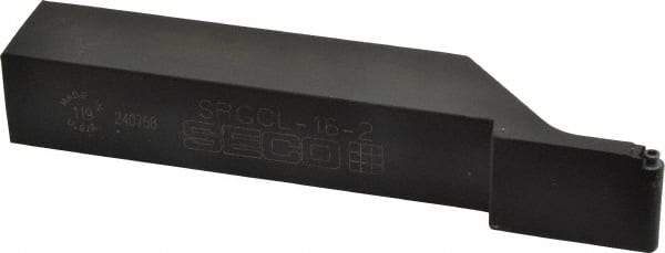 Seco - SRGC, Left Hand Cut, 1" Shank Height x 1" Shank Width, Neutral Rake Indexable Turning Toolholder - 6" OAL, RCMT22 Insert Compatibility, Series Screw Lock - Industrial Tool & Supply