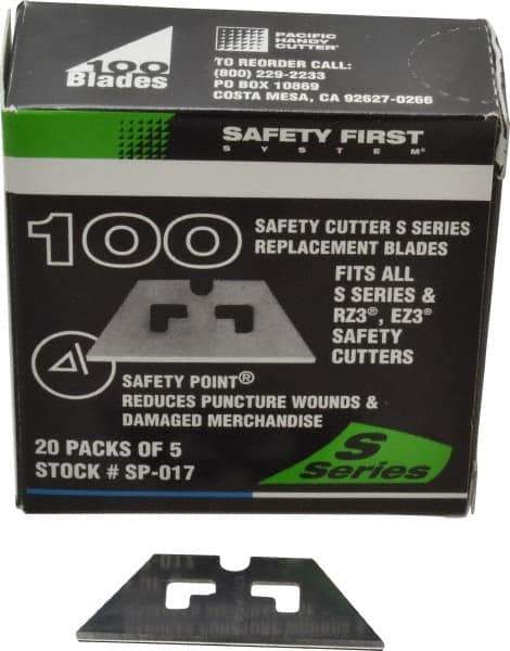 PHC - 100 Piece Steel Safety Blade - 1-5/8" OAL - Industrial Tool & Supply