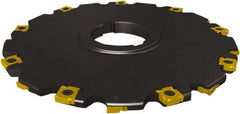 Seco - Arbor Hole Connection, 0.1575" Cutting Width, 0.9685" Depth of Cut, 100mm Cutter Diam, 1-1/16" Hole Diam, 6 Tooth Indexable Slotting Cutter - 335.19 Toolholder, SNHQ 1102 Insert - Industrial Tool & Supply