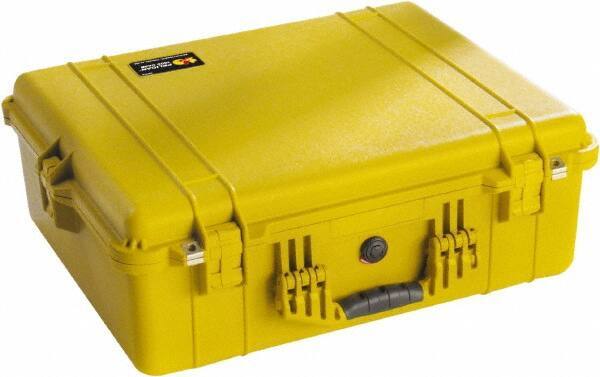 Pelican Products, Inc. - 19-23/64" Wide x 8-51/64" High, Clamshell Hard Case - Yellow, Polyethylene - Industrial Tool & Supply