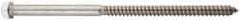 Value Collection - 3/8" Screw, 4-1/2" Length Under Head, Stainless Steel, Hex Head Lag Screw - Uncoated, Grade 18-8 - Industrial Tool & Supply