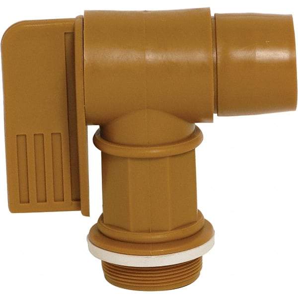 Wesco Industrial Products - 2" NPT Plastic Rigid Drum Faucet - FM Approved, No Arrester, Manual Closing, 6" Long Extension - Industrial Tool & Supply