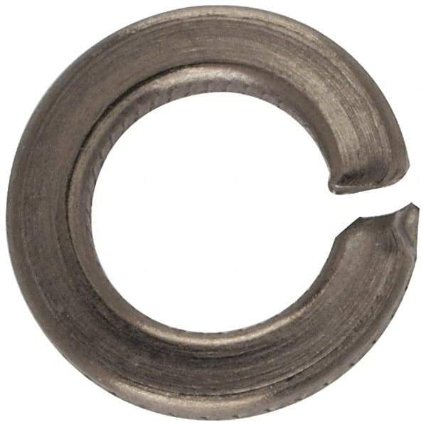 Made in USA - #8, 0.04" Thick Split Lock Washer - 400 Stainless Steel, Passivated Finish, 0.167" Min ID, 0.174" Max ID, 0.293" Max OD - Industrial Tool & Supply