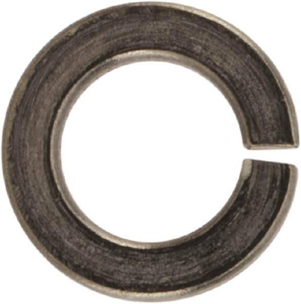 Made in USA - #4, 0.025" Thick Split Lock Washer - 400 Stainless Steel, Passivated Finish, 0.114" Min ID, 0.12" Max ID, 0.209" Max OD - Industrial Tool & Supply