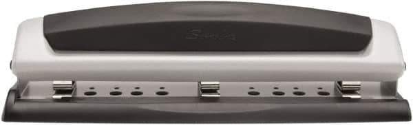 Swingline - Paper Punches Type: 10 Sheet Manual Two to Three Hole Punch Color: Black/Silver - Industrial Tool & Supply