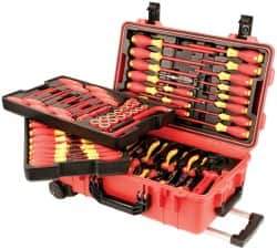 Wiha - 80 Piece Insulated Hand Tool Set - Comes in Molded Rolling Custom Tool Box - Industrial Tool & Supply