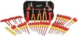 Wiha - 50 Piece Insulated Hand Tool Set - Comes in Canvas Pouch - Industrial Tool & Supply