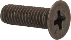 Made in USA - #10-32 UNF, 5/8" OAL Phillips Drive Machine Screw - Flat Head, Grade 18-8 Stainless Steel, Passivated Finish, Without Washer - Industrial Tool & Supply