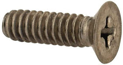 Made in USA - #10-24 UNC, 5/8" OAL Phillips Drive Machine Screw - Flat Head, Grade 18-8 Stainless Steel, Without Washer - Industrial Tool & Supply