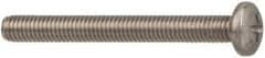 Made in USA - 1/4-28 UNF, 7/8" Length Under Head Phillips Drive Machine Screw - Pan Head, Grade 18-8 Stainless Steel, Black Oxide Finish, Without Washer - Industrial Tool & Supply