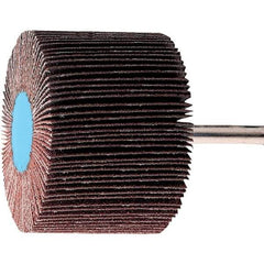 PFERD - 2" Diam x 1-1/2" Face Width, Aluminum Oxide Coated Mounted Flap Wheel - 1/4" Shank Mount, 120 Grit, 15,000 Max RPM - Industrial Tool & Supply