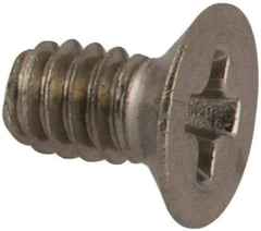 Made in USA - #2-56 UNC, 5/32" OAL Phillips Drive Machine Screw - Flat Head, Grade 18-8 Stainless Steel, Passivated Finish, Without Washer - Industrial Tool & Supply