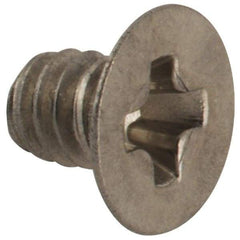 Made in USA - #2-56 UNC, 1/8" OAL Phillips Drive Machine Screw - Flat Head, Grade 18-8 Stainless Steel, Passivated Finish, Without Washer - Industrial Tool & Supply