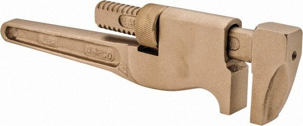 Ampco - 8" Aluminum Bronze Alloy Monkey Wrench - 1-1/2" Pipe Capacity - Industrial Tool & Supply