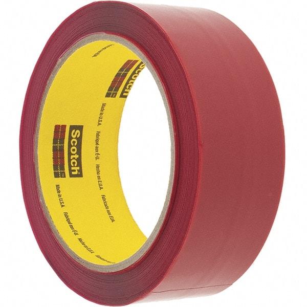 3M - 36mm x 50m Red Rubber Adhesive Sealing Tape - Polypropylene Film Backing, 2.5 mil Thick - Industrial Tool & Supply