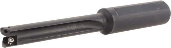 Allied Machine and Engineering - Series 0, 33/64 to 11/16" Diam, 3/4" Diam Straight Shank, Straight Flute Spade Drill - 2-1/2" Max Depth, 3-27/64" Body Length, 5-11/16" OAL, Standard Length, Through Coolant - Industrial Tool & Supply