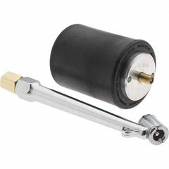 Dynabrade - 2-1/4" Wheel OD, 3" Wheel Width, 9,000 RPM, Aluminum, Pneumatic Wheel with Hub - 7-3/8" Long x 3" Wide, 1/2" Wheel Arbor Hole - Industrial Tool & Supply