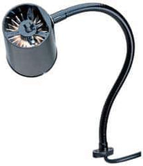 Made in USA - 18 Inch, Gooseneck, Direct Mounted, Incandescent, Black, General Purpose Task Light - 100 Watt, 120 Volt, Nonmagnifying - Industrial Tool & Supply