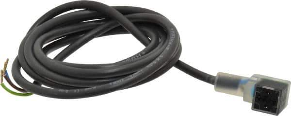 Parker - Solenoid Valve Lighted 3 Pin Connector - Use with B Series Body Ported Valves - Industrial Tool & Supply