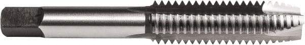 Union Butterfield - 7/16-14 UNC, 3 Flute, Bright Finish, High Speed Steel Spiral Point Tap - Plug Chamfer, Right Hand Thread, 3-5/32" OAL, 1-7/16" Thread Length, 0.323" Shank Diam, Series 1585OV - Exact Industrial Supply