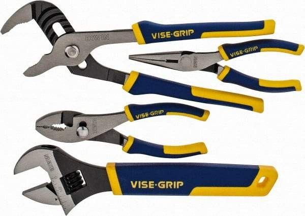 Irwin - 4 Piece Plier Set - Comes in Display Card - Industrial Tool & Supply