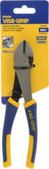 Irwin - 7" OAL, Diagonal Cutter - 13/16" Jaw Length x 1-5/32" Jaw Width, Oval Head, ProTouch Handle - Industrial Tool & Supply