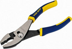 Irwin - 6" OAL, 1-1/8" Jaw Length, 1-5/32" Jaw Width, Slip Joint Pliers - 2 Positions, Serrated Jaw, Regular Nose Head, Standard Tool, Wire Cutting Shear - Industrial Tool & Supply