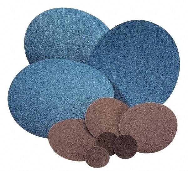 Norton - 24" Diam, 80 Grit Aluminum Oxide Adhesive PSA Disc - Coarse Grade, Brown, X Weighted Backing, Flexible - Industrial Tool & Supply