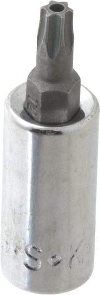 SK - 1/4" Drive, T25 Torx Bit Socket - 1-3/4" OAL, Tamper Resistant - Industrial Tool & Supply