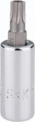 SK - 1/4" Drive, T30 Torx Bit Socket - 1-3/4" OAL, Tamper Resistant - Industrial Tool & Supply