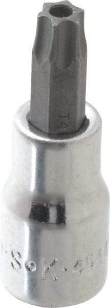 SK - 3/8" Drive, T45 Torx Bit Socket - 2" OAL, Tamper Resistant - Industrial Tool & Supply