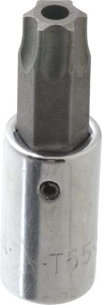 SK - 3/8" Drive, T55 Torx Bit Socket - 2" OAL, Tamper Resistant - Industrial Tool & Supply